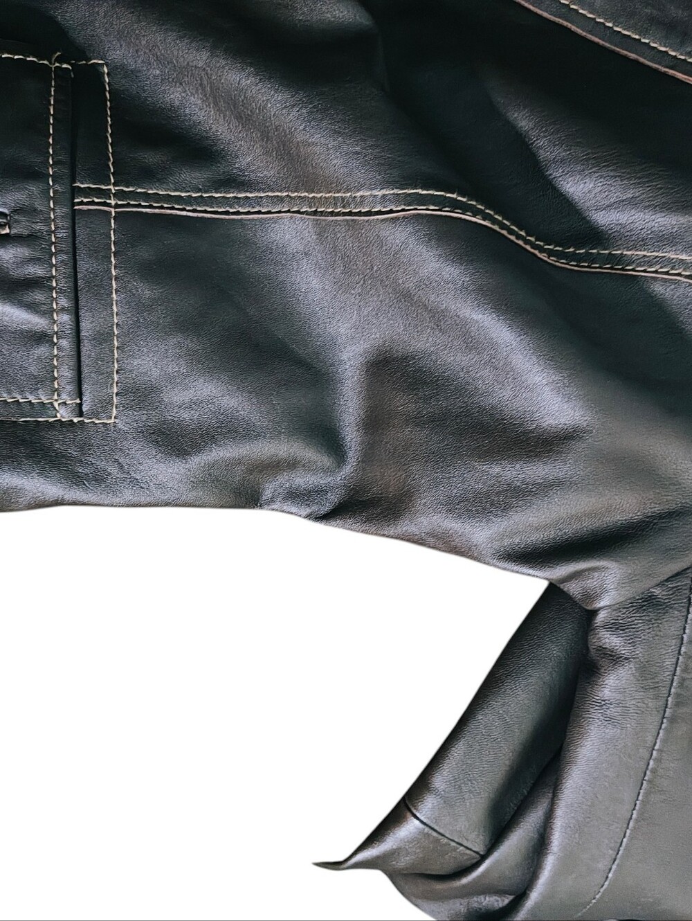 Vintage John paul Richard Genuine Leather Women's Blazer Jacket Deep Brown - Picture 3 of 10